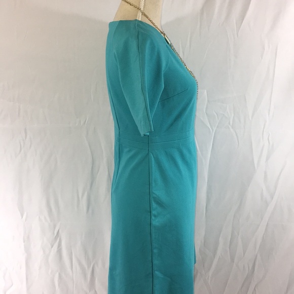 Gorgeous Talbots turquoise short-sleeved dress - Picture 2 of 5